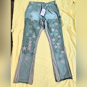 Men's mnml Cargo Star Flare Denim Size 28 Straight